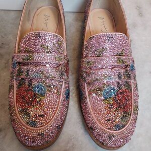 Super Sparkly Aron Loafers by Betsey Johnson